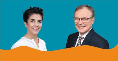 Whitebox-CEO Salome Preiswerk und Claus Sendelbach, Mitglied der Geschäftsführung von apoAsset